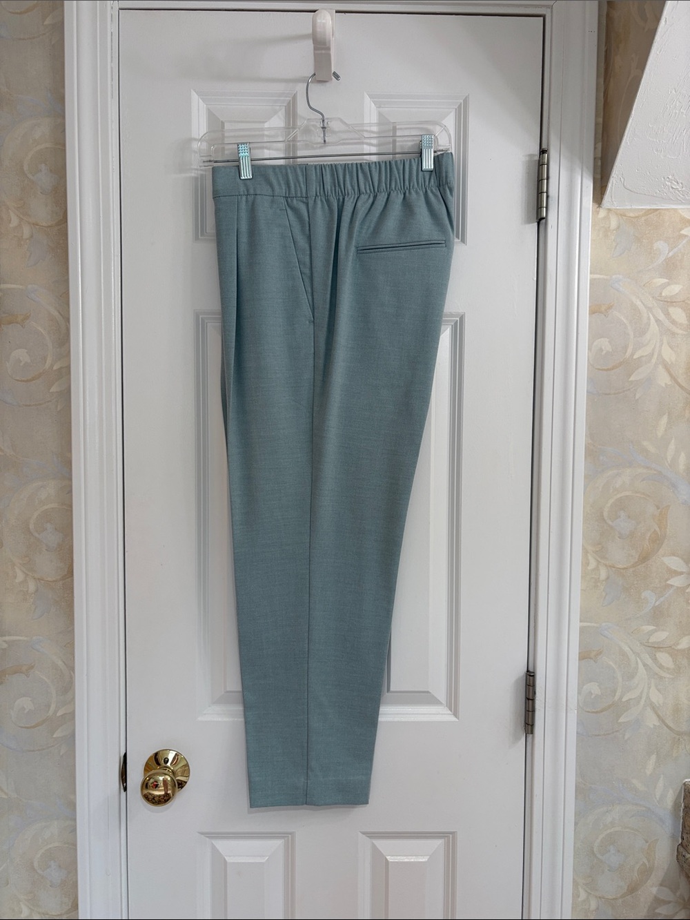 Ann Taylor The Easy Ankle Light Sage Green Cropped Pull-On Pants